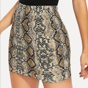 Snake print skirt